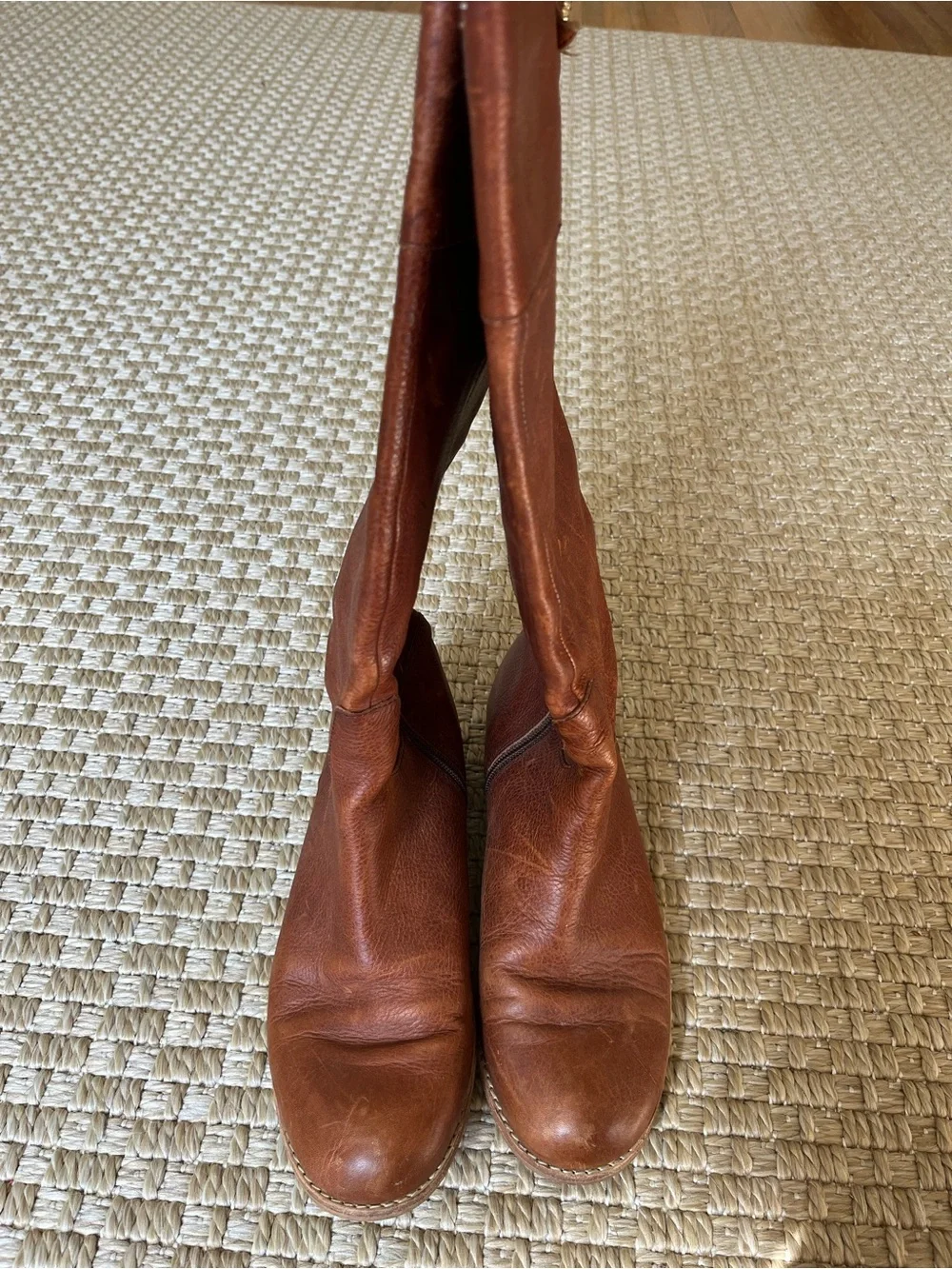 Lands' End Brown Leather Over-the-Knee Boots